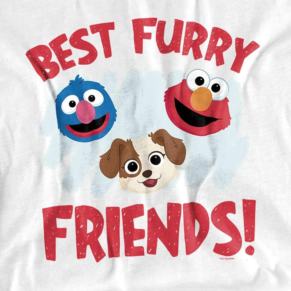 Sesame Street Furry Friends Forever Furry Friends Unisex Adult T Shirt Collection