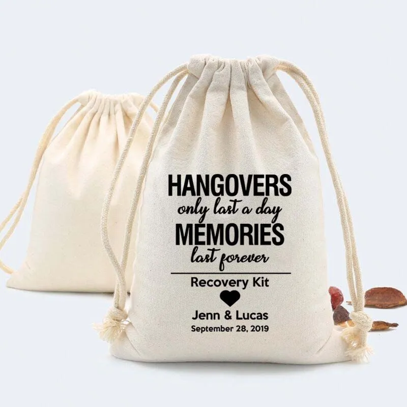 Set of 20-100 Hangovers Last a Day Memories Last Survival Kit, Recovery kit,Emergency kit,Bachelorette Party Favor, hen party, Wedding Favor