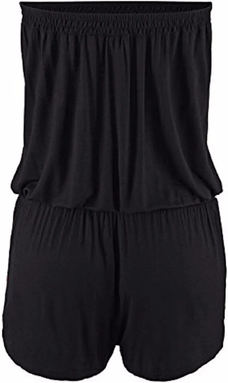 Sexyshine Women's Strapless Off Shoulder Printed Beachwear Short Rompers Jumpsuits