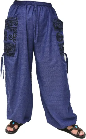 Siamrose Casual Baggy Yoga Lounge Harem Pants Women Men with Adjustable Length 2 Big Pockets
