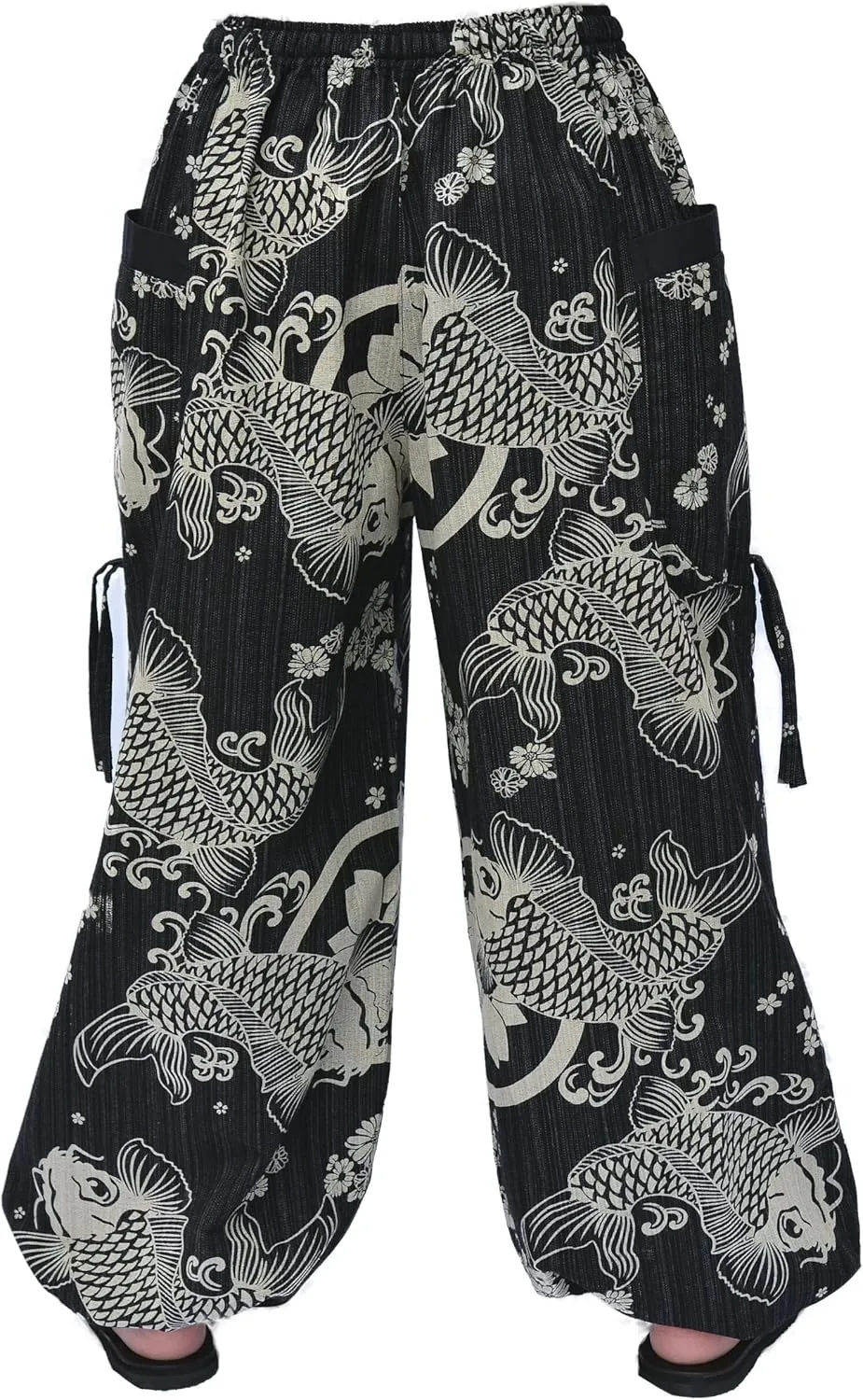 Siamrose Hand Painted Harem Trousers Lounge Yoga Pants Men Women Joggers with Adjustable Length 2 Pockets