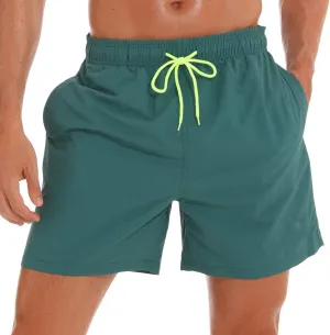 SILKWORLD Men's Swim Trunks Quick Dry Beach Shorts with Pockets