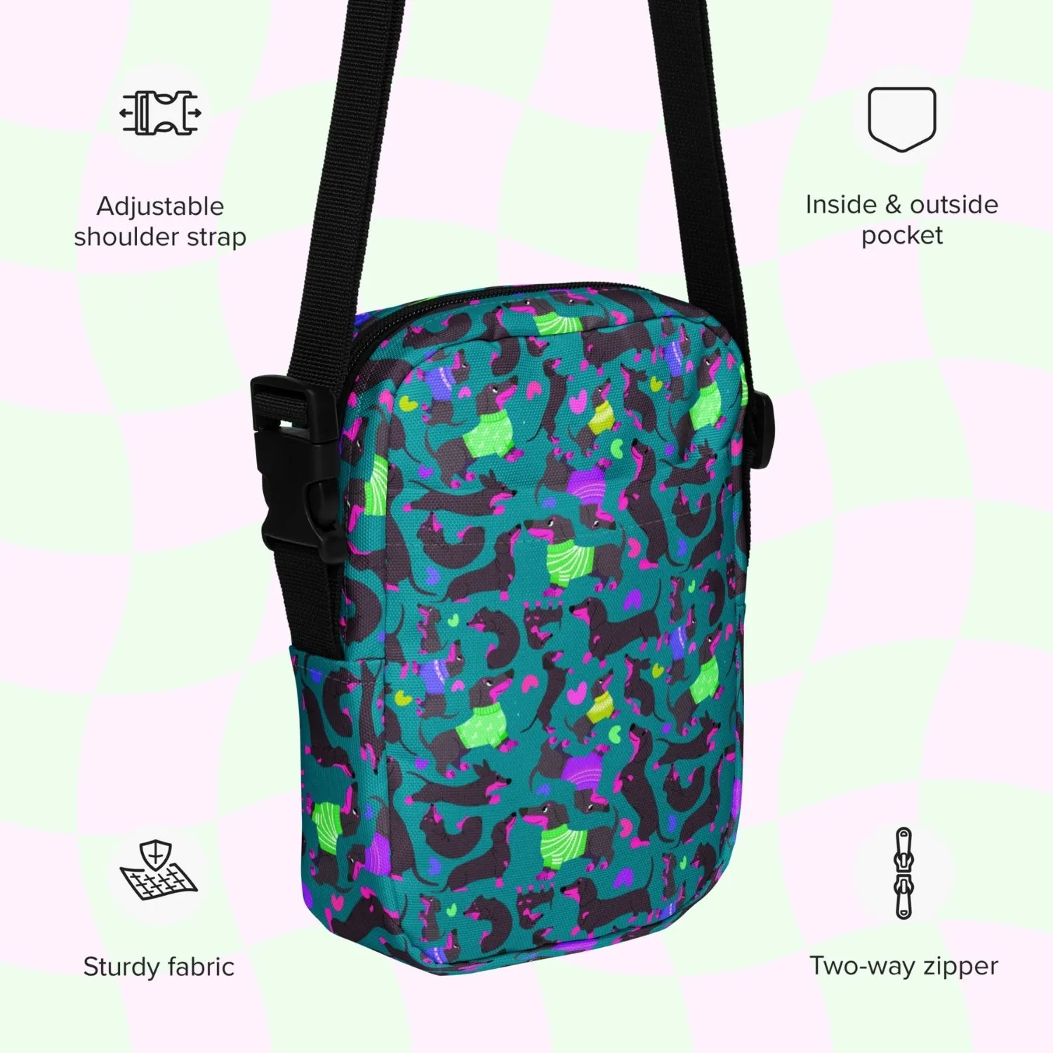 Silly Sausages Mini Crossbody Bag