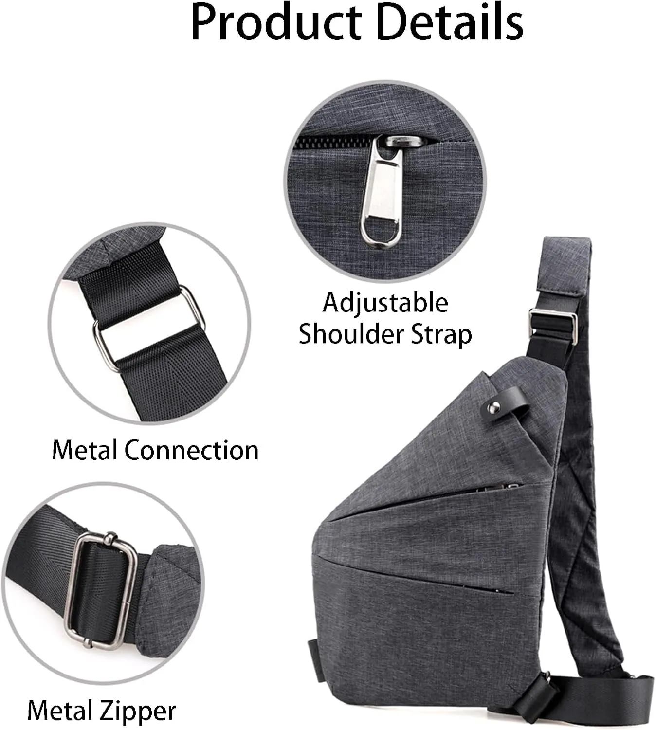 Simplify Living Cross Body Bag for Women Men, Anti Theft Crossbody Bags for Travel, Sport, Work