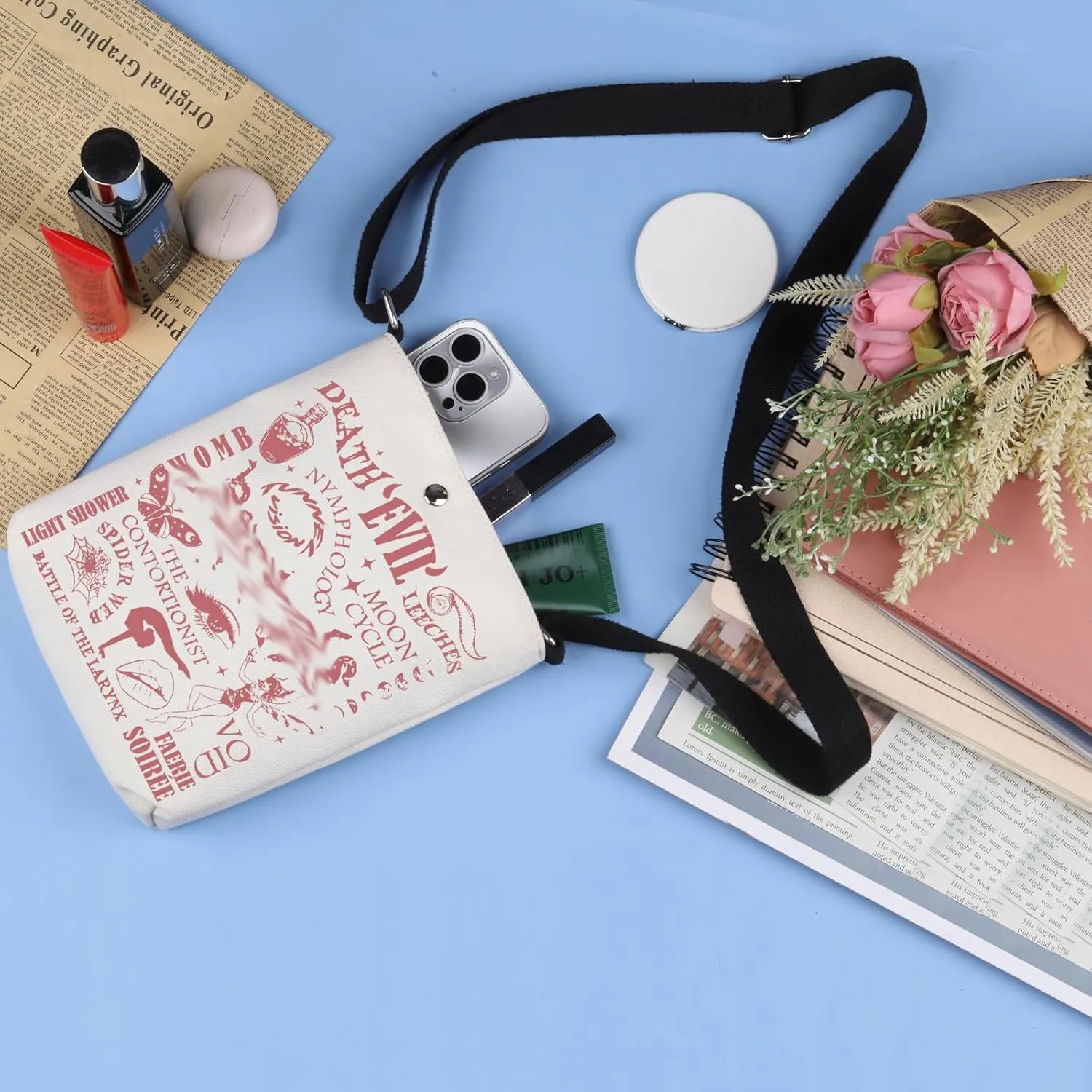 Singer Album Inspired Crossbody Bag Singer Merch Music Lover Fan Gifts American Singer Shoulder Bag Singer Music Tour Gift