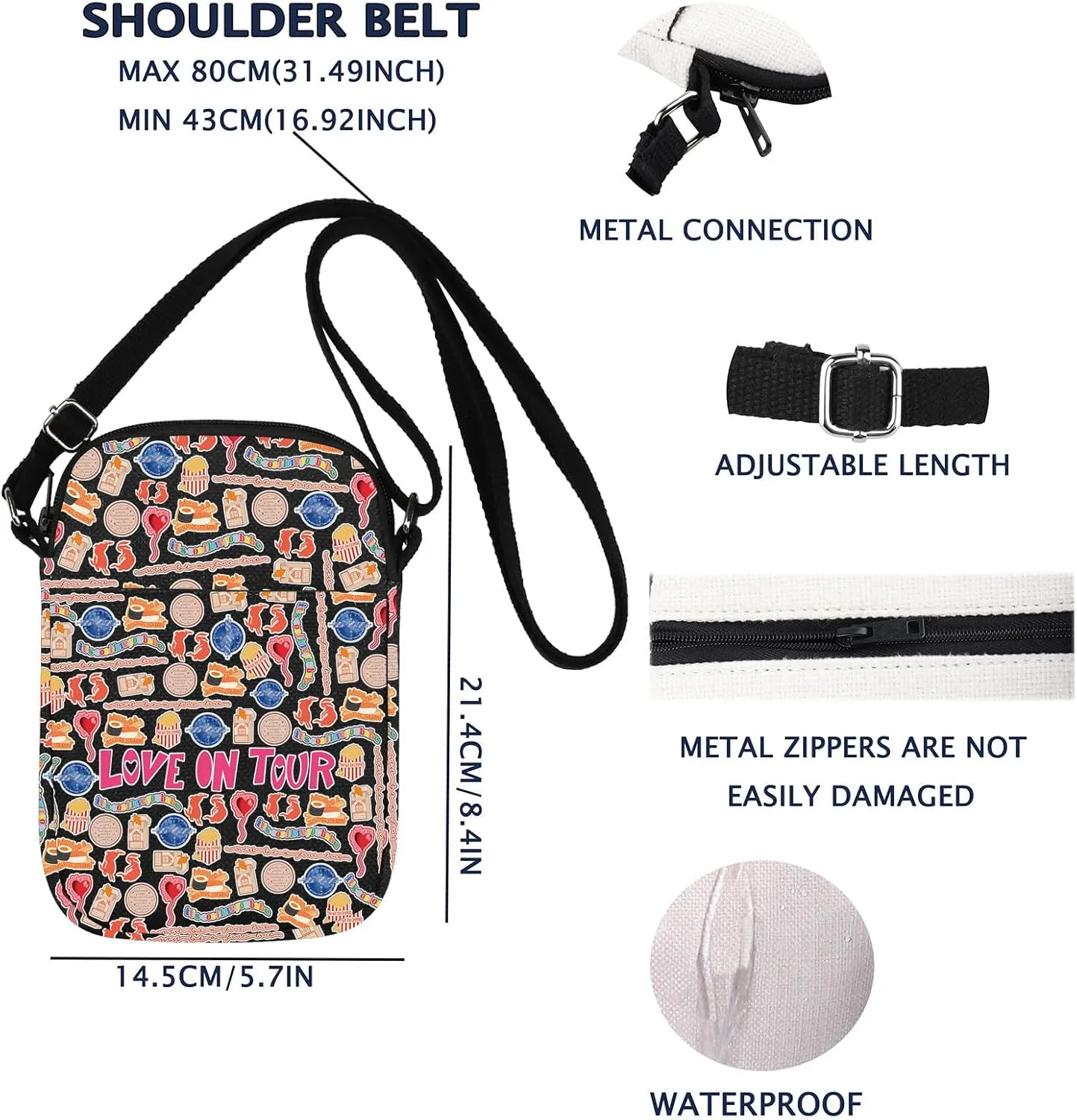 Singer Merch Crossbody Bag Singer Album Inspired Gift Singer Fans Gift Singer H-S Fans Gift