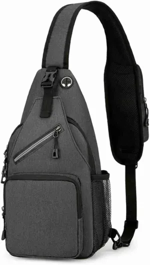 Sling Backpack Crossbody Sling Bag,Cross Body Bag for Outdoors Hiking Traveling (Darkgray)