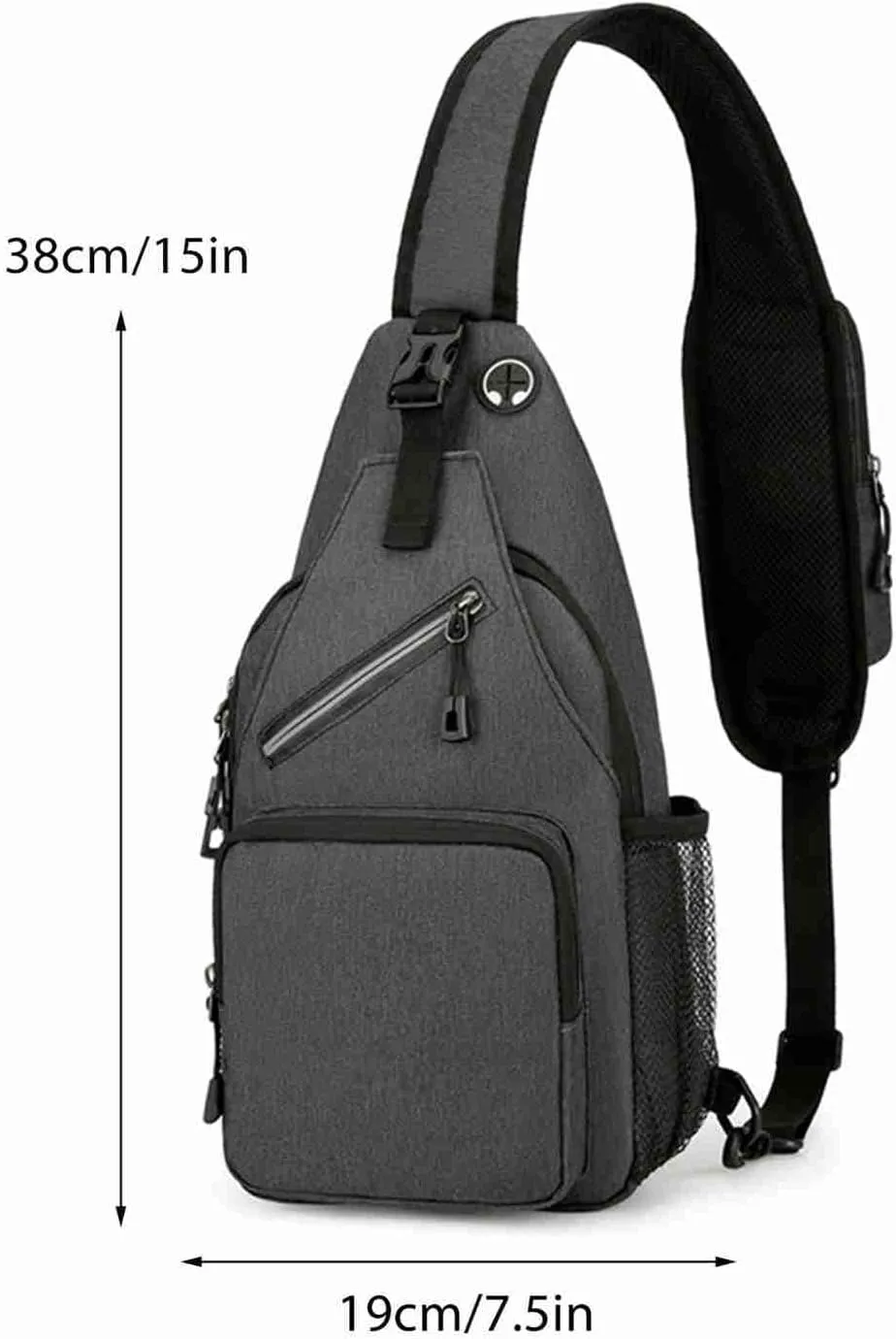 Sling Backpack Crossbody Sling Bag,Cross Body Bag for Outdoors Hiking Traveling (Darkgray)