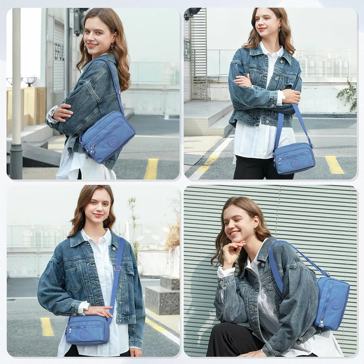 Small Crossbody Bags for Women Nylon Waterproof Lightweight Crossbody Purse Casual Fashion Shoulder Bag Handbags