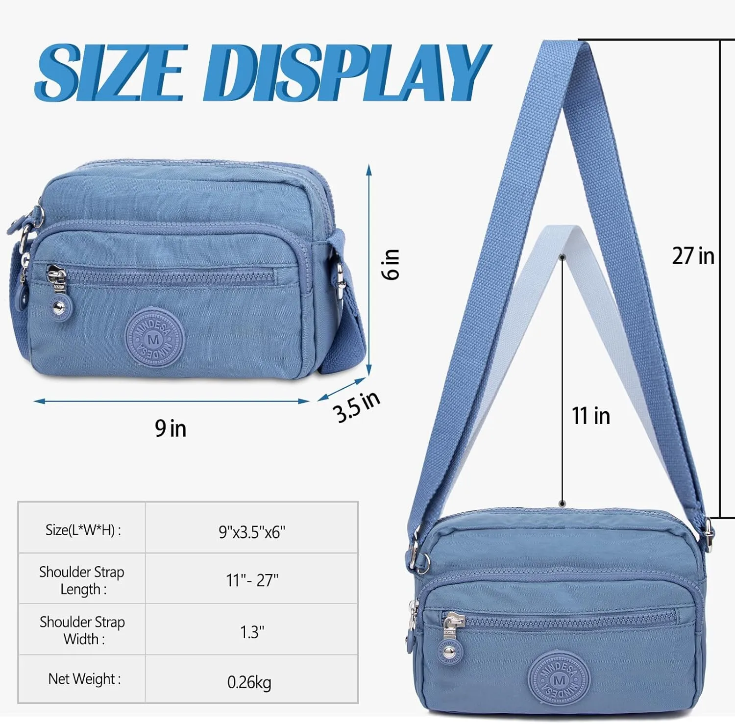 Small Crossbody Bags for Women Nylon Waterproof Lightweight Crossbody Purse Casual Fashion Shoulder Bag Handbags