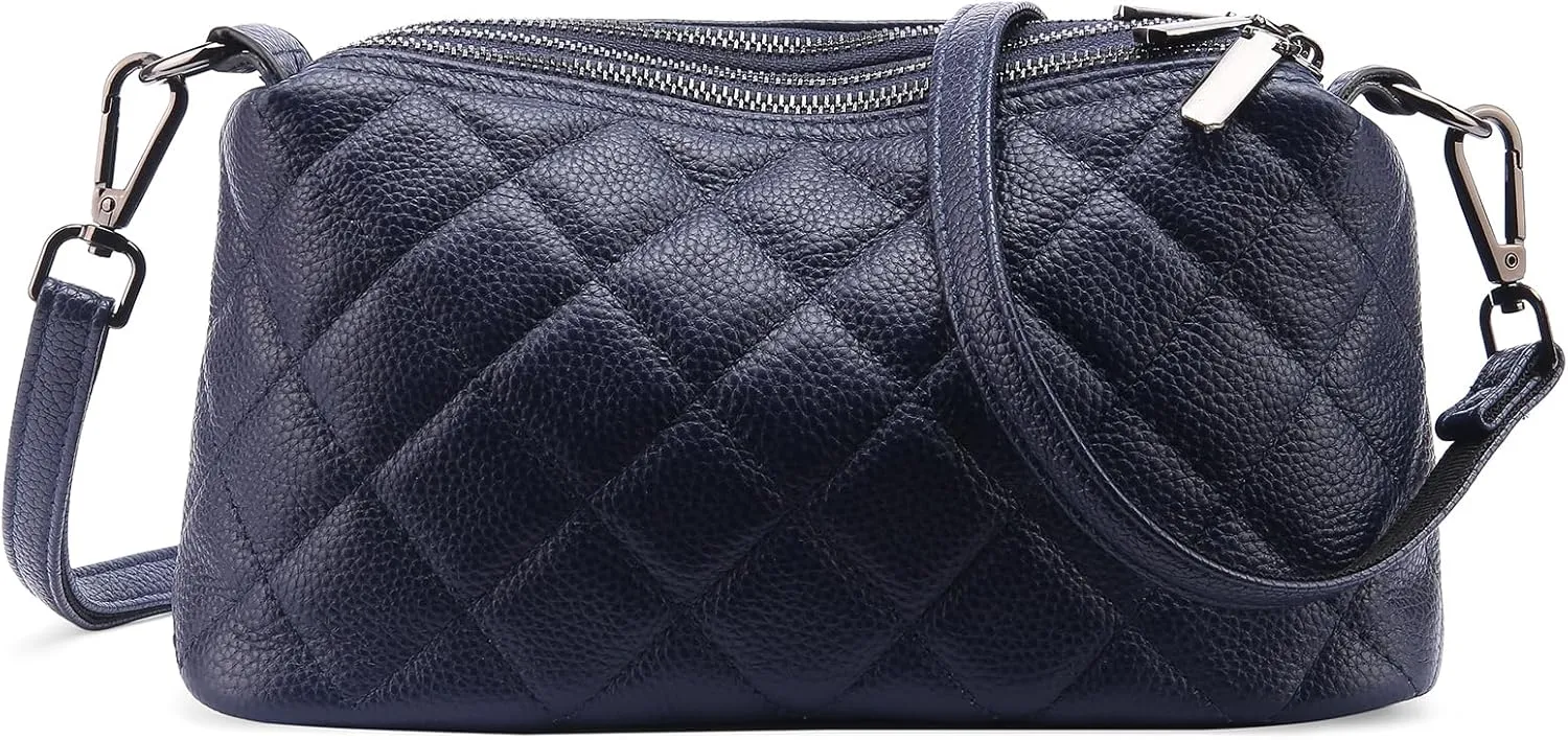 Small Crossbody Purse Leather Crossbody Bags for Women Fashion Handbag Cell Phone Crossover Shoulder Bag for Women