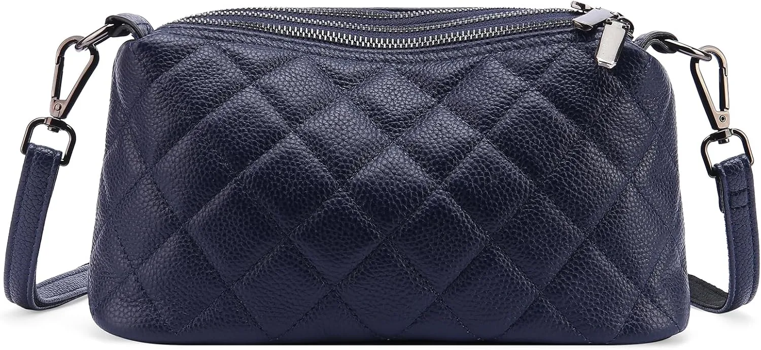 Small Crossbody Purse Leather Crossbody Bags for Women Fashion Handbag Cell Phone Crossover Shoulder Bag for Women