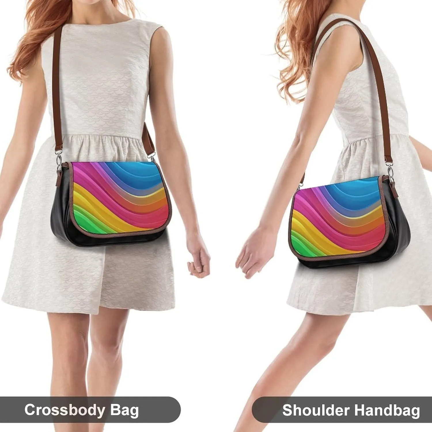 Small Crossbody Shoulder Purse for Women Men, Pu Leather Travel Purse Waterproof Cross Body Bags