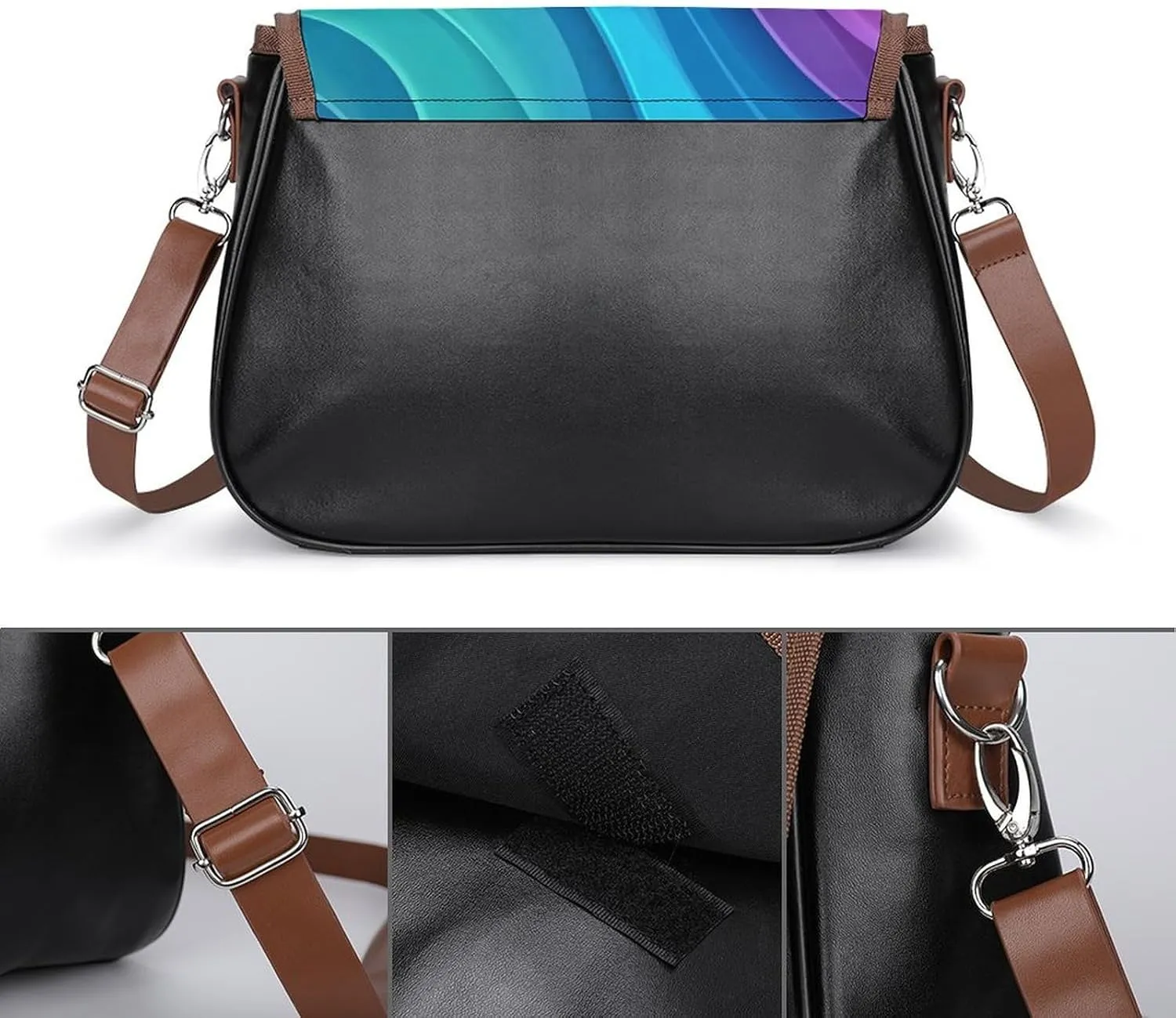 Small Crossbody Shoulder Purse for Women Men, Pu Leather Travel Purse Waterproof Cross Body Bags