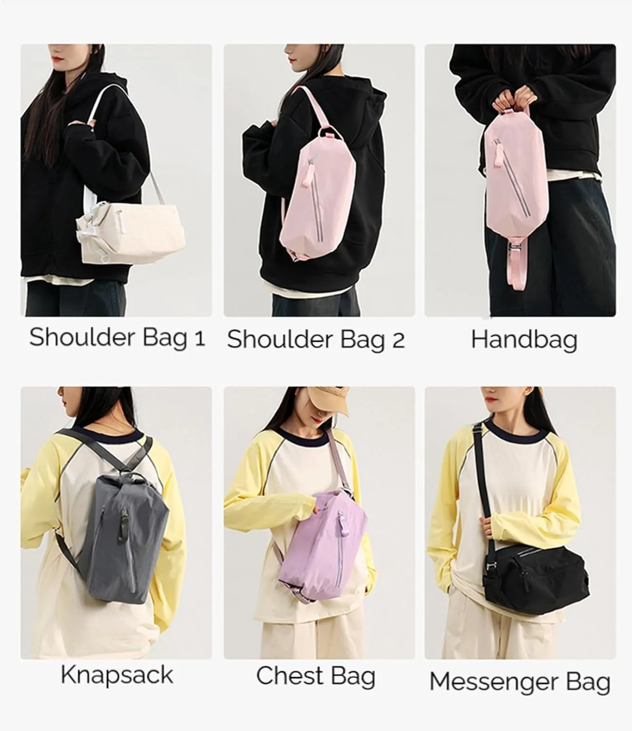 Small Gym Bag for Women Men, Fashionable and Cute Sports Duffel Bag, Waterproof Duffel Crossbody Gym Handbag for Travel Hiking, Grey, Urban simplicity