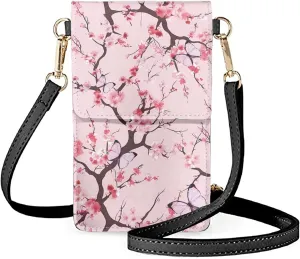 Small Leather Cell Phone Crossbody Bag for Women Cell Phone Purse Wallet Leather Shoulder Handbags