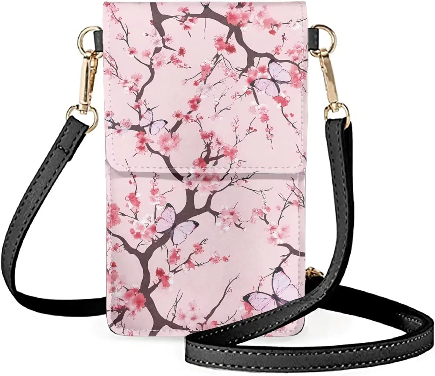 Small Leather Cell Phone Crossbody Bag for Women Cell Phone Purse Wallet Leather Shoulder Handbags
