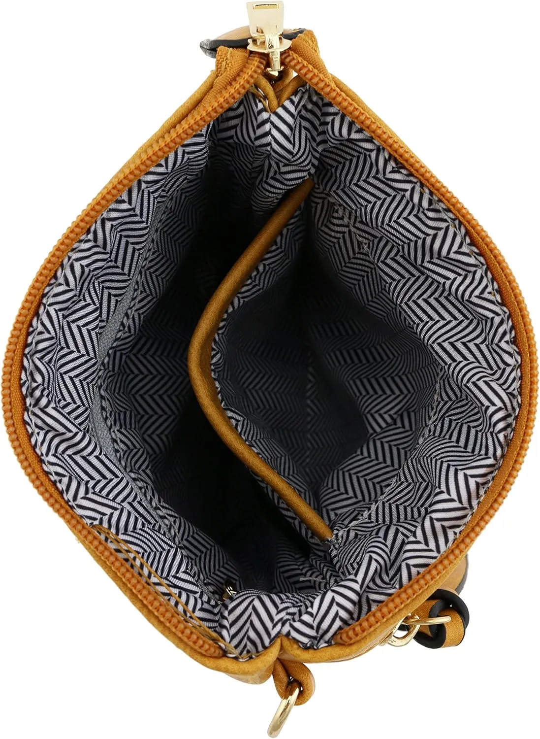 Small Lightweight Shoulder Bag for Women, Mini Multi Zipper Pocket Crossbody Handbag with Adjustable strap