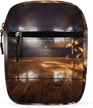 Small Satchel Purse Mini Shoulder Bag Personalized Basketball Court Print Crossbody Bags For Women Men