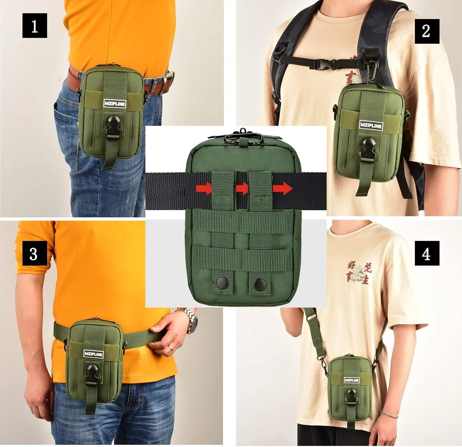 Small Tactical Package Bag -Smell Proof - Crossbody Sling Shoulder Bags with Carbon Lining for Man