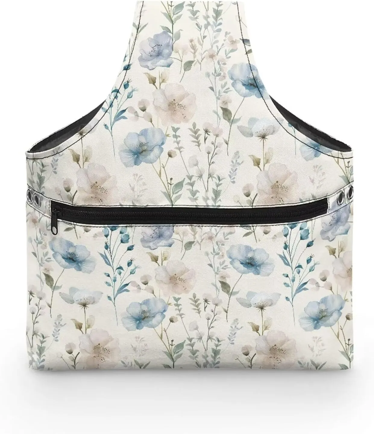 Snilety Retro Flower Knitting Tote Bag, Travel Project Wrist Bag for Knitting Needles(14inches), Yarn and Crochet Supplies, Lightweight, Perfect Size for Knitting on The Go