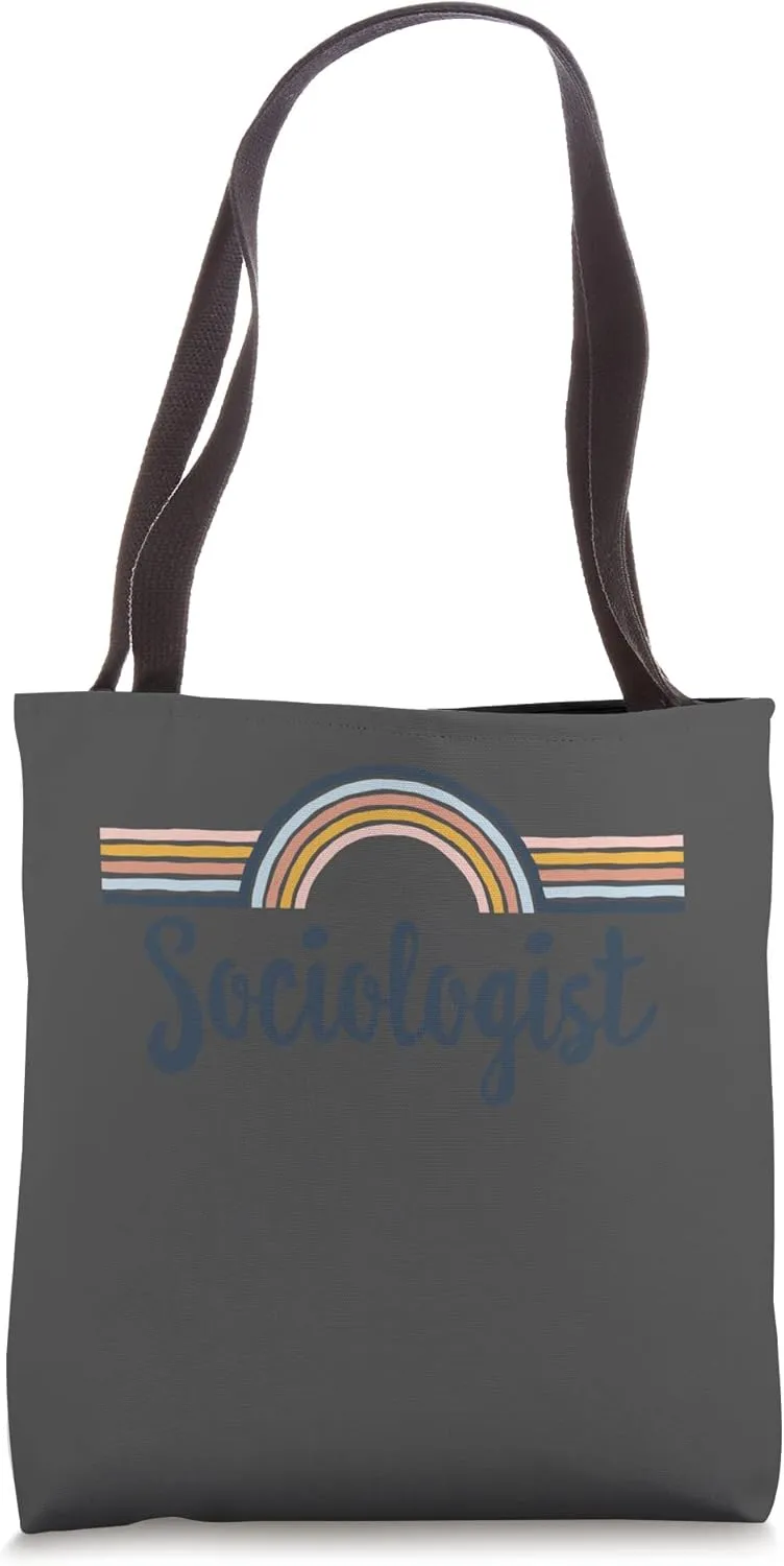 Sociologist boho Rainbow, Cool Matching Sociologist Team Tote Bag