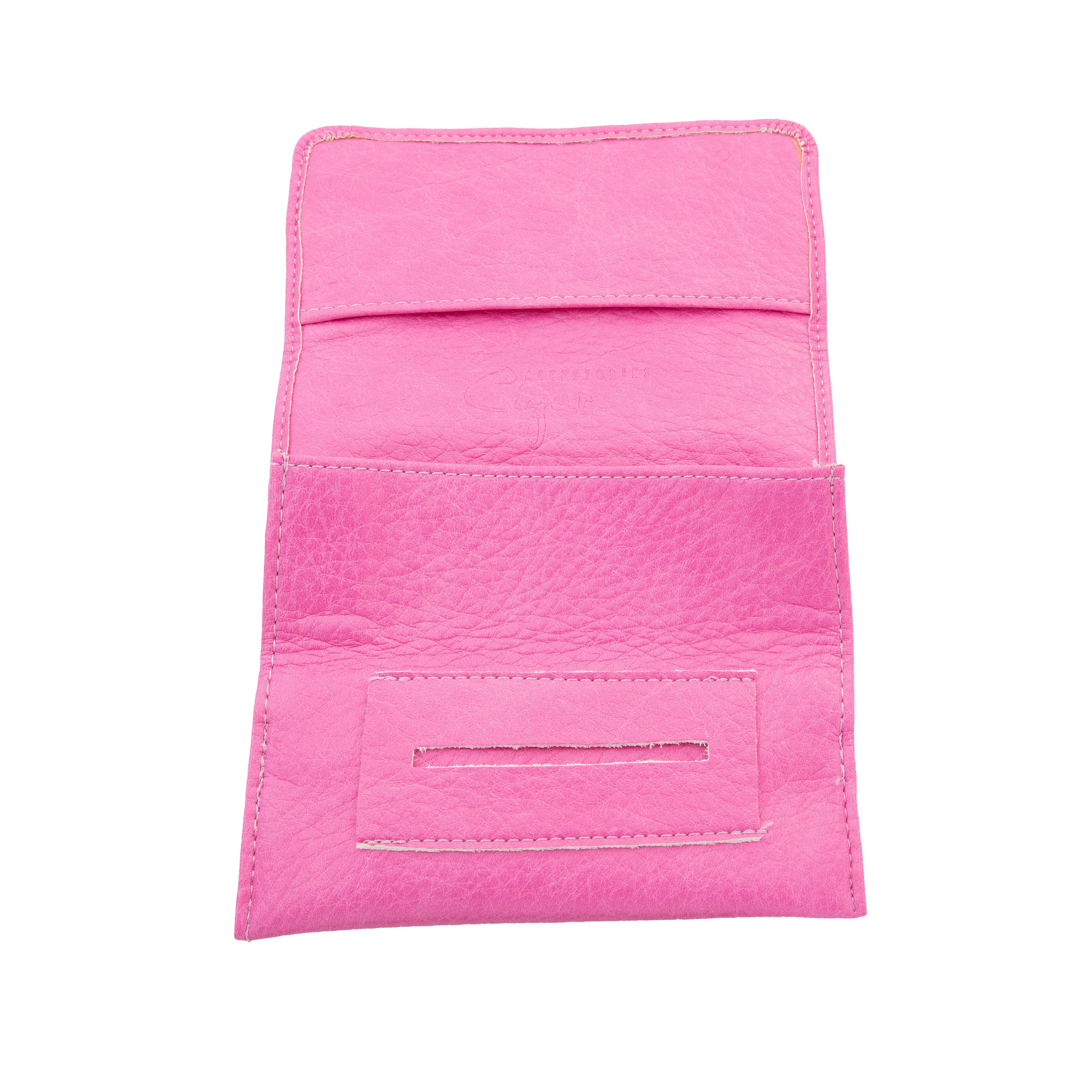 Soft Faux Leather Tobacco Pouch (Magenta)