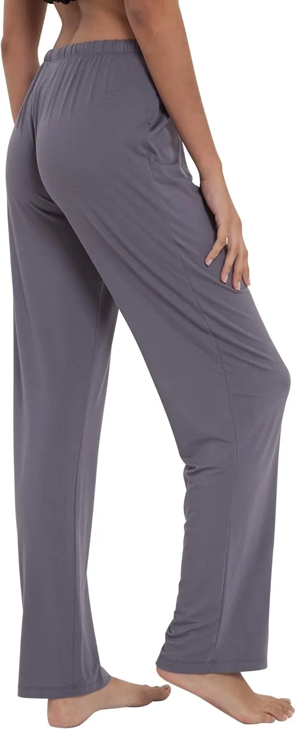 Soft Viscose Pajama Pants for Women, Comfy Lounge Sleep Pants Pj Bottoms Drawstring Sleepwear