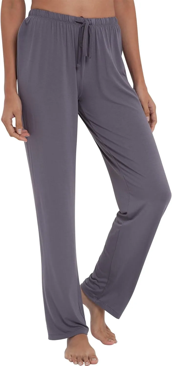 Soft Viscose Pajama Pants for Women, Comfy Lounge Sleep Pants Pj Bottoms Drawstring Sleepwear