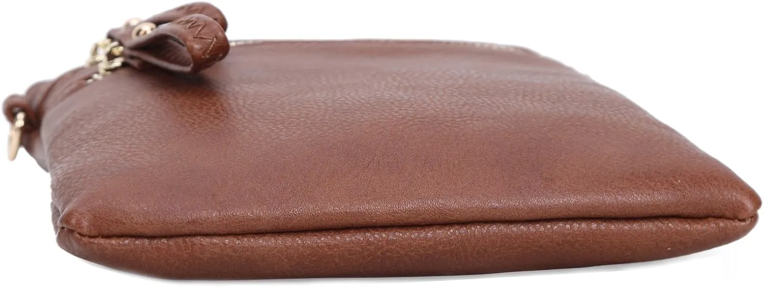 Solene Small Crossbody Bag for Women, Multi Zip Pockets with Detachable Wristlet, Lightweight Travel Purse, Cell Phone Pouch