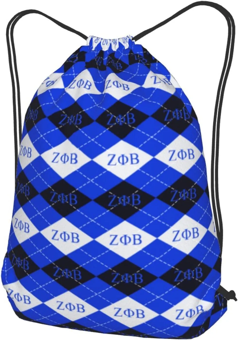 Sorority Paraphernalia Zeta Drawstring Backpack 14"X16.9" Crest Bag. This Bag Is Printed With Your Group'S Crest, Allowing You A Special Drawstring Bag For Jogging And Hiking