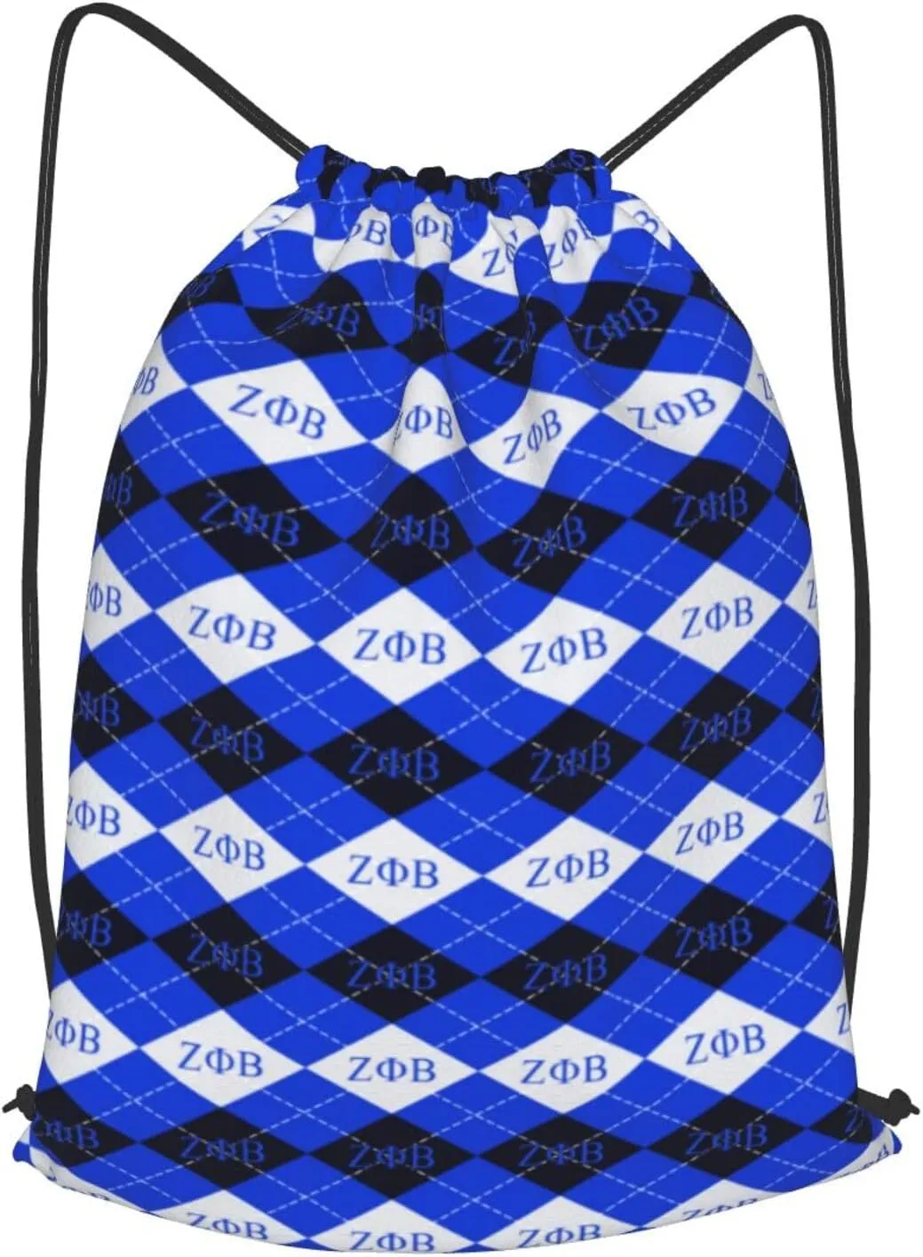 Sorority Paraphernalia Zeta Drawstring Backpack 14"X16.9" Crest Bag. This Bag Is Printed With Your Group'S Crest, Allowing You A Special Drawstring Bag For Jogging And Hiking