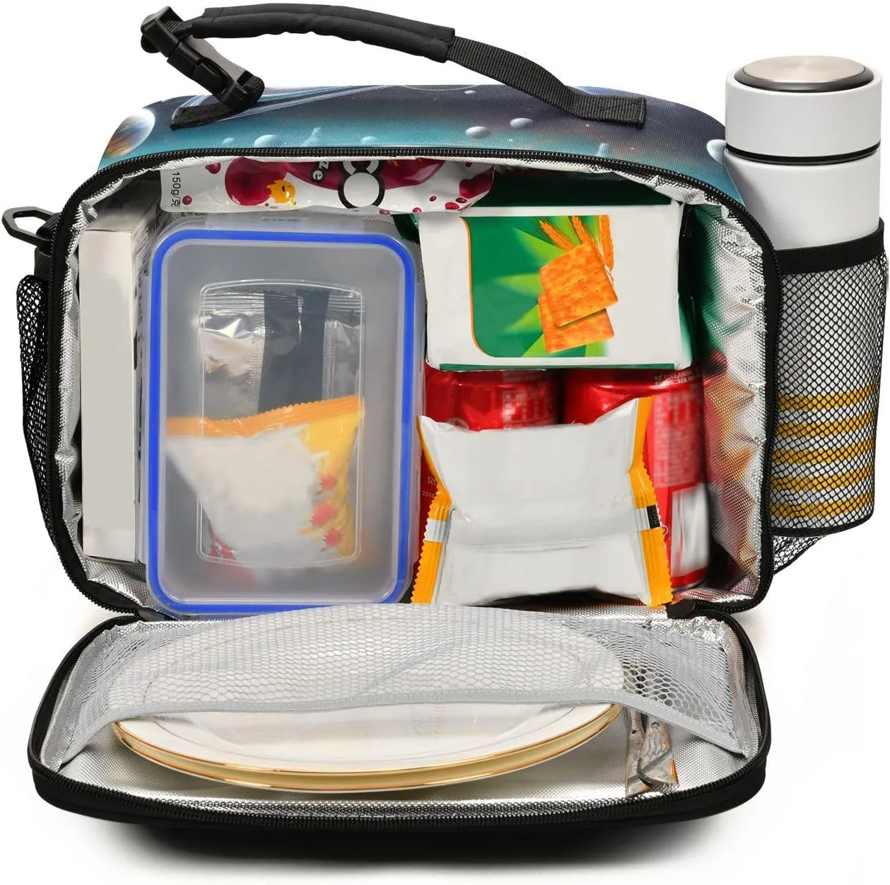 Space Planet Universe Kids Lunch Box Insulated Lunch Bags Cooler Tote Bag with Removable Shoulder Strap for Boy Girl Student 20847713