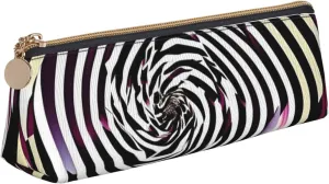 spiral optical illusion gif Print PVC Coin Purse Money Bag Makeup Case Pencil Pouch Zipper stationery case Women Men