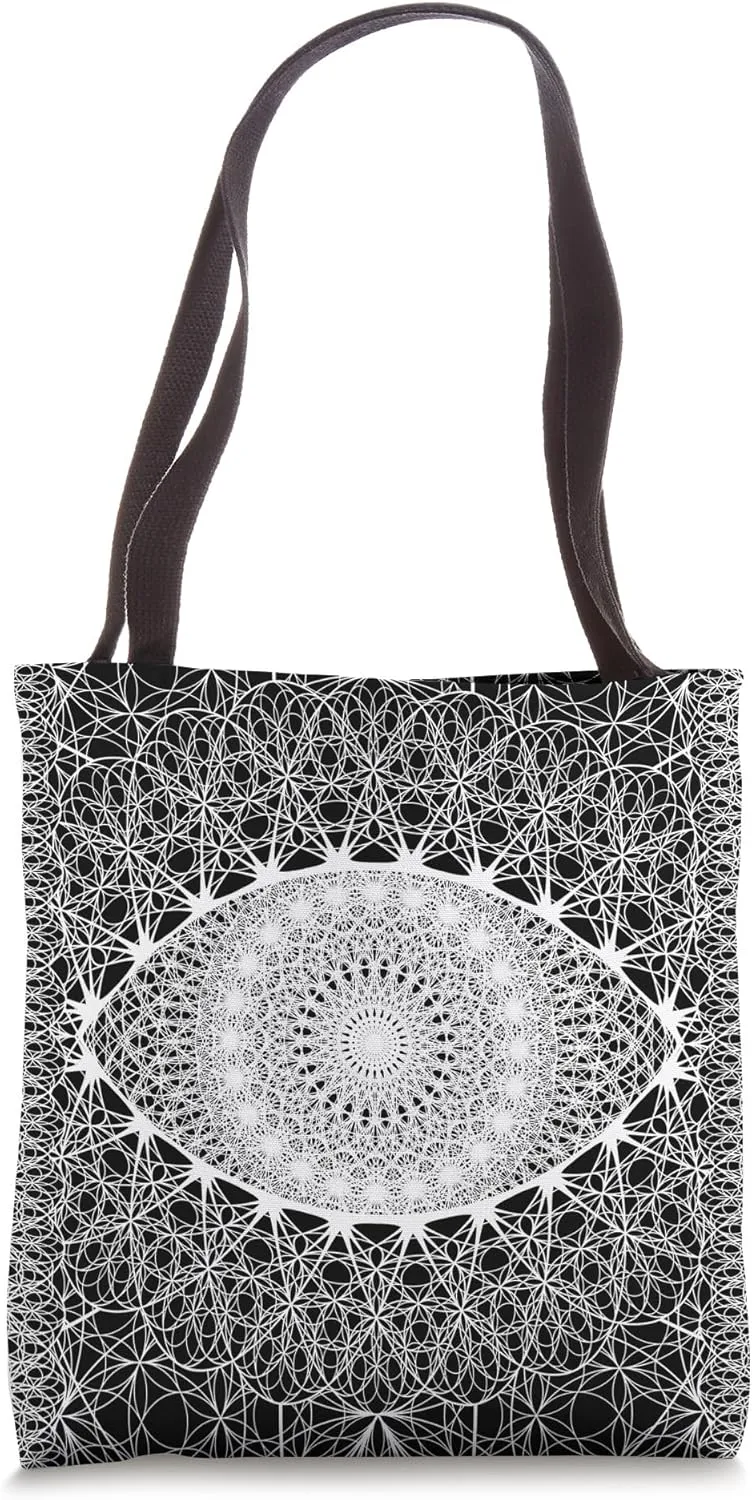 Spiritual Hippie Boho Sacred Geometry Mystic Flower Of Life Tote Bag