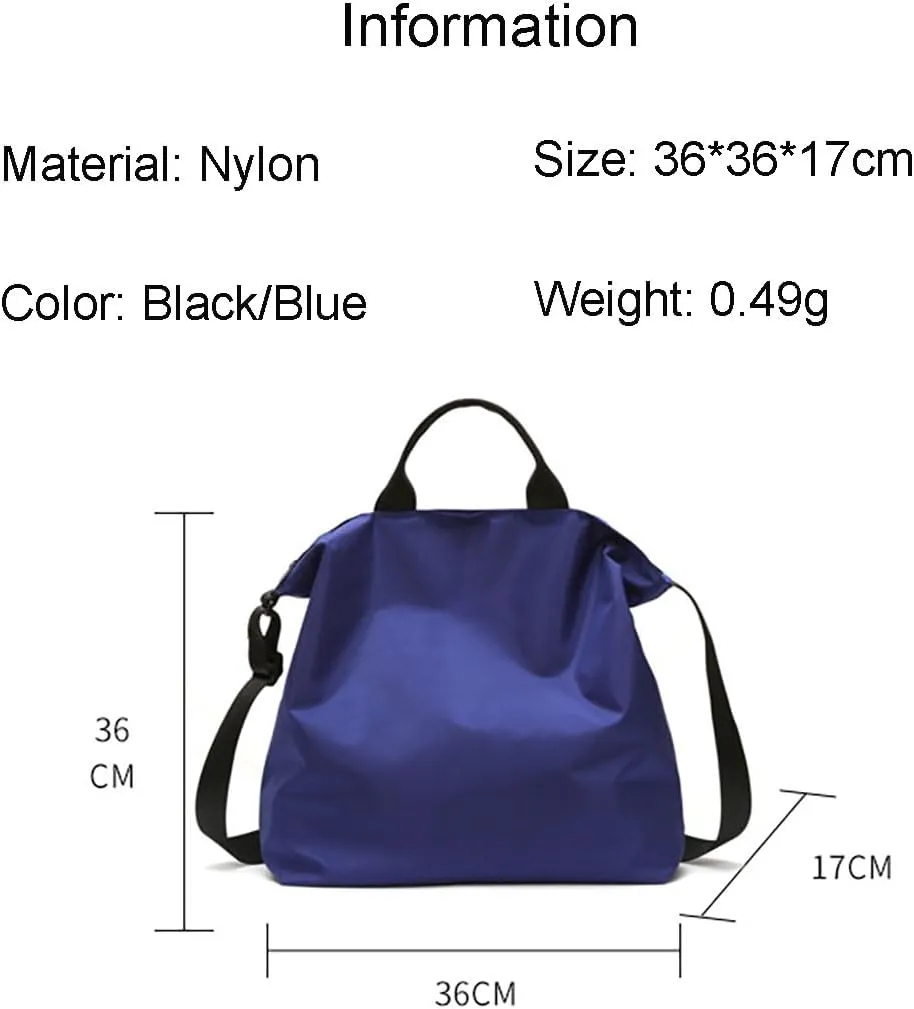 Sport Gym Bag Water Resistant Large Capacity Travel Bag for Men Crossbody Bag Shoulder Weekender Bag for Women and Men (Black)