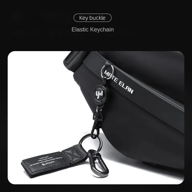 Sport with Waterproof Shoulder Black Magnetic Bag, Fashion for Bag Crossbody Men Reliable delivery Buckle, Bag Travel Sling Premium Exclusive offerings