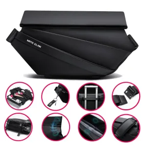 Sport with Waterproof Shoulder Black Magnetic Bag, Fashion for Bag Crossbody Men Reliable delivery Buckle, Bag Travel Sling Premium Exclusive offerings