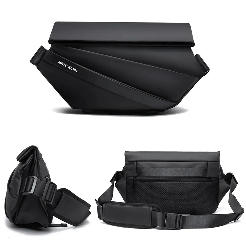 Sport with Waterproof Shoulder Black Magnetic Bag, Fashion for Bag Crossbody Men Reliable delivery Buckle, Bag Travel Sling Premium Exclusive offerings