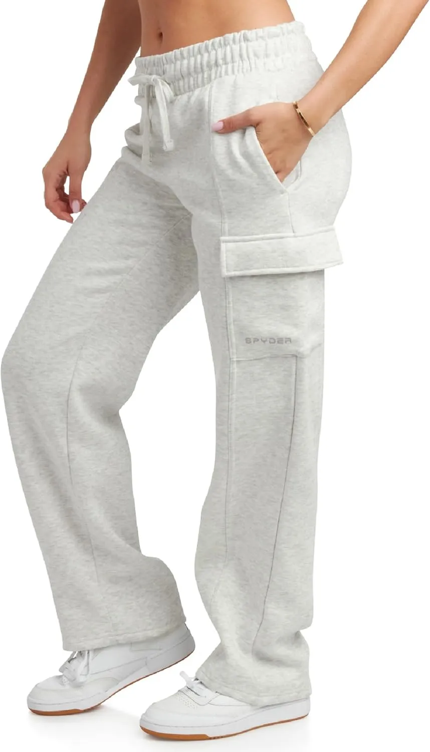 Spyder Women's Cargo Sweatpants - Cozy Fleece Joggers for Women with Adjustable Drawstring Waist and Pockets (Sizes: S-XL)