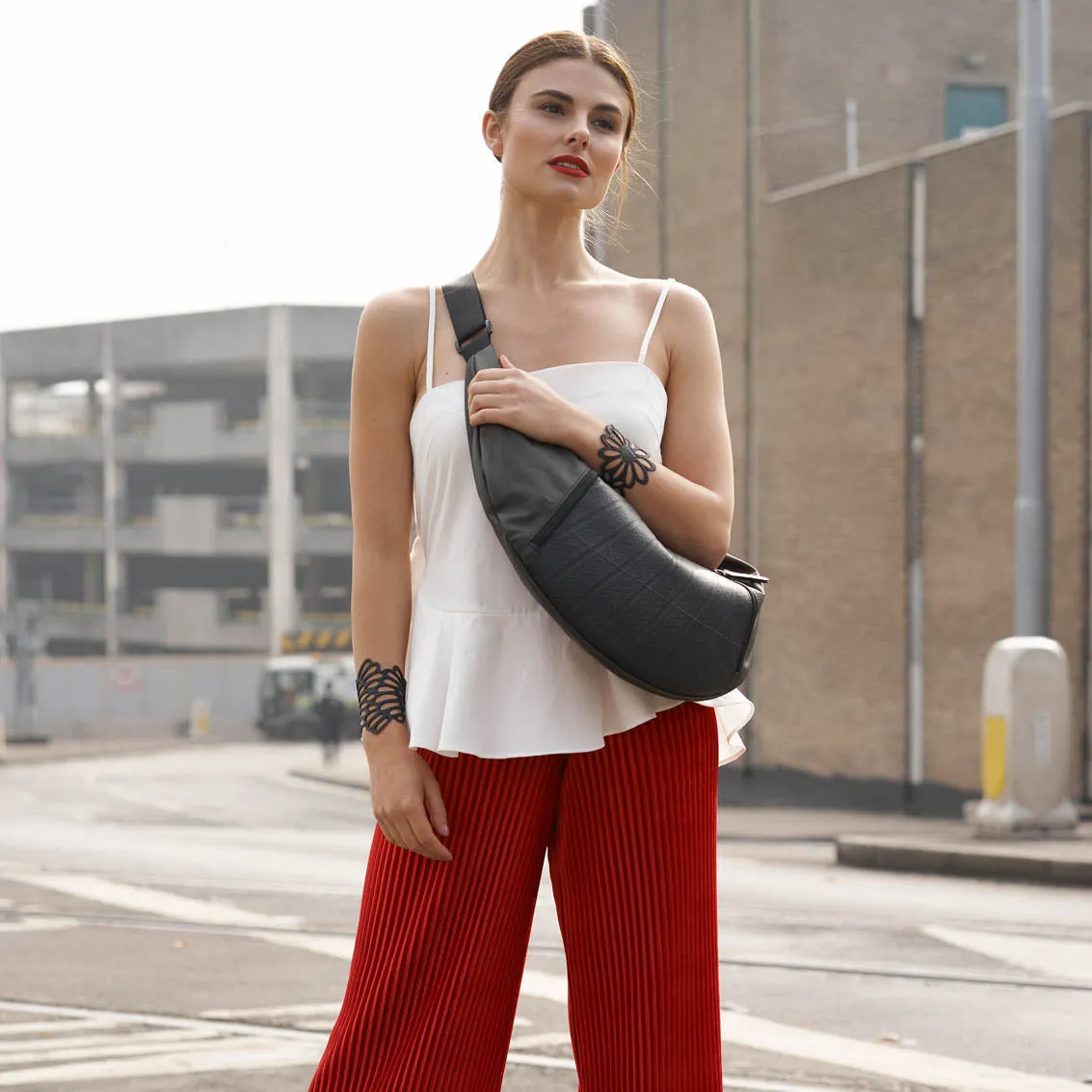 Squad  Vegan Crossbody Sling Hobo Bag