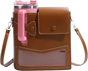 Stanley Cup Purse Crossbody Bag with Sports Outdoor Portable Crossbody Water Cup Storage Bag Water Bottle Holder for Stanley