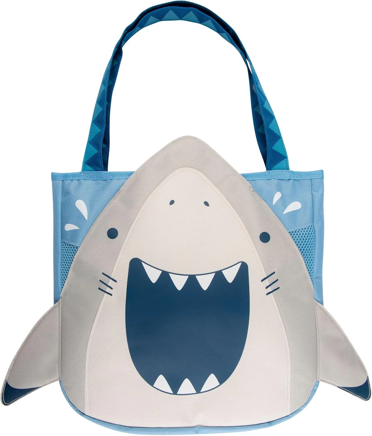 Stephen Joseph, Beach Tote with Sand Toys - Toddler and Baby Beach Toys, Travel Friendly Beach Set, 6 Piece Beach Play Set, Beach Bag with Sand Toys for Toddlers and Kids, Shark