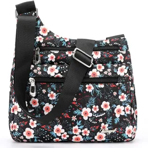 STUOYE Nylon Multi-Pocket Crossbody Purse Bags for Women Travel Shoulder Bag