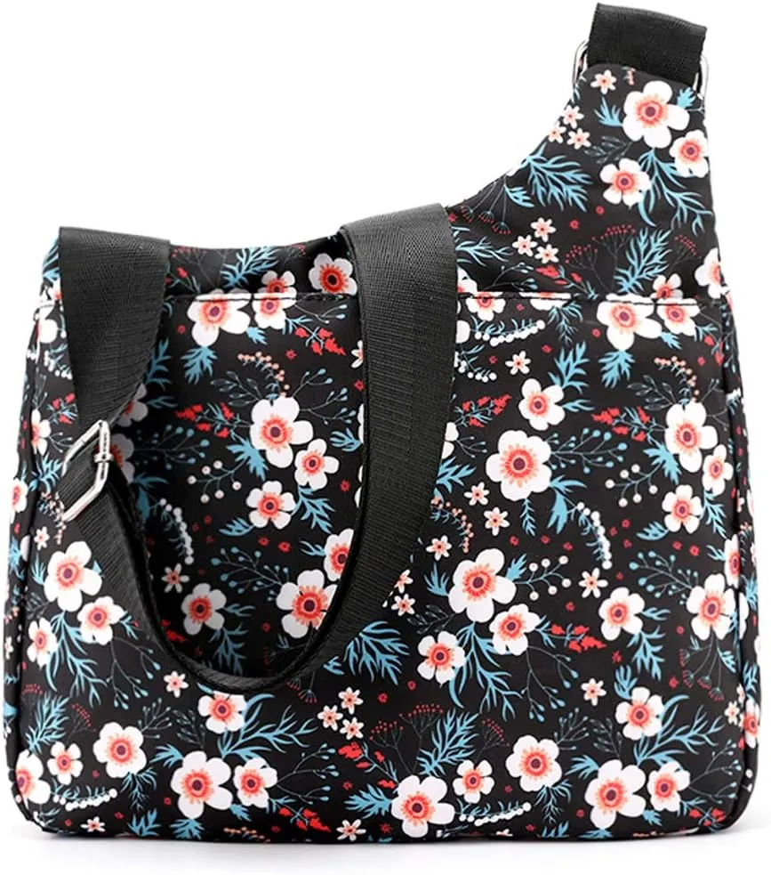 STUOYE Nylon Multi-Pocket Crossbody Purse Bags for Women Travel Shoulder Bag