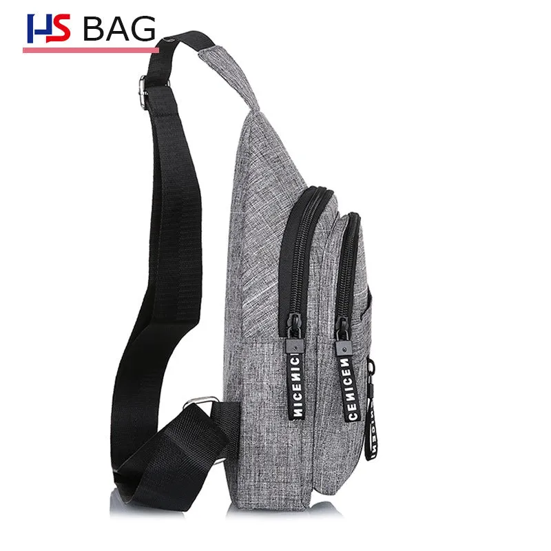Style Large Capacity Fleece In One Men's Chest Bags
