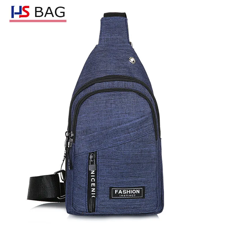 Style Large Capacity Fleece In One Men's Chest Bags