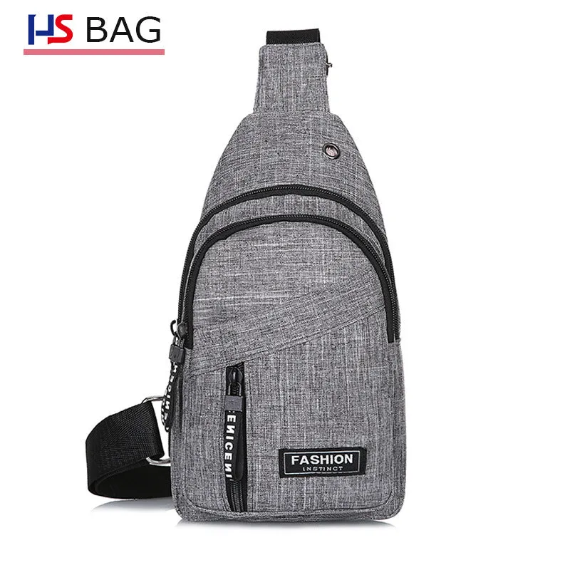 Style Large Capacity Fleece In One Men's Chest Bags