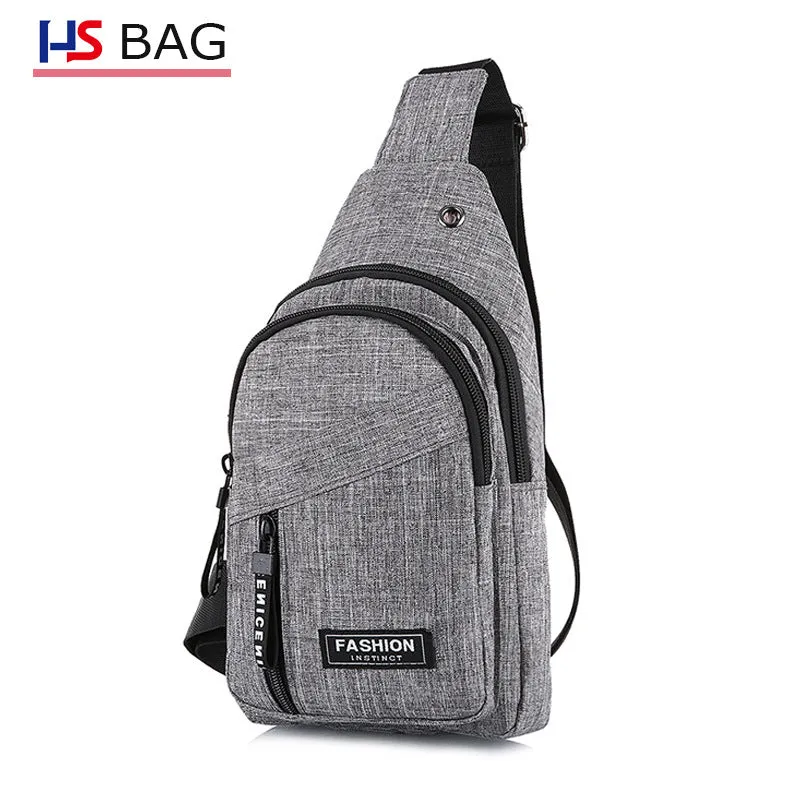 Style Large Capacity Fleece In One Men's Chest Bags