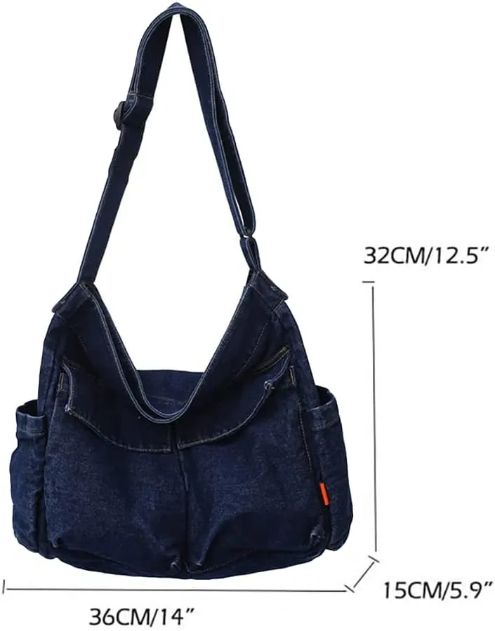 Sumleno Bohemian Hipster Hobo Boho Hippie Crossbody Bag Purse Canvas Sling Bag Aesthetic Tote Large Handbags Fairy Grunge Bag